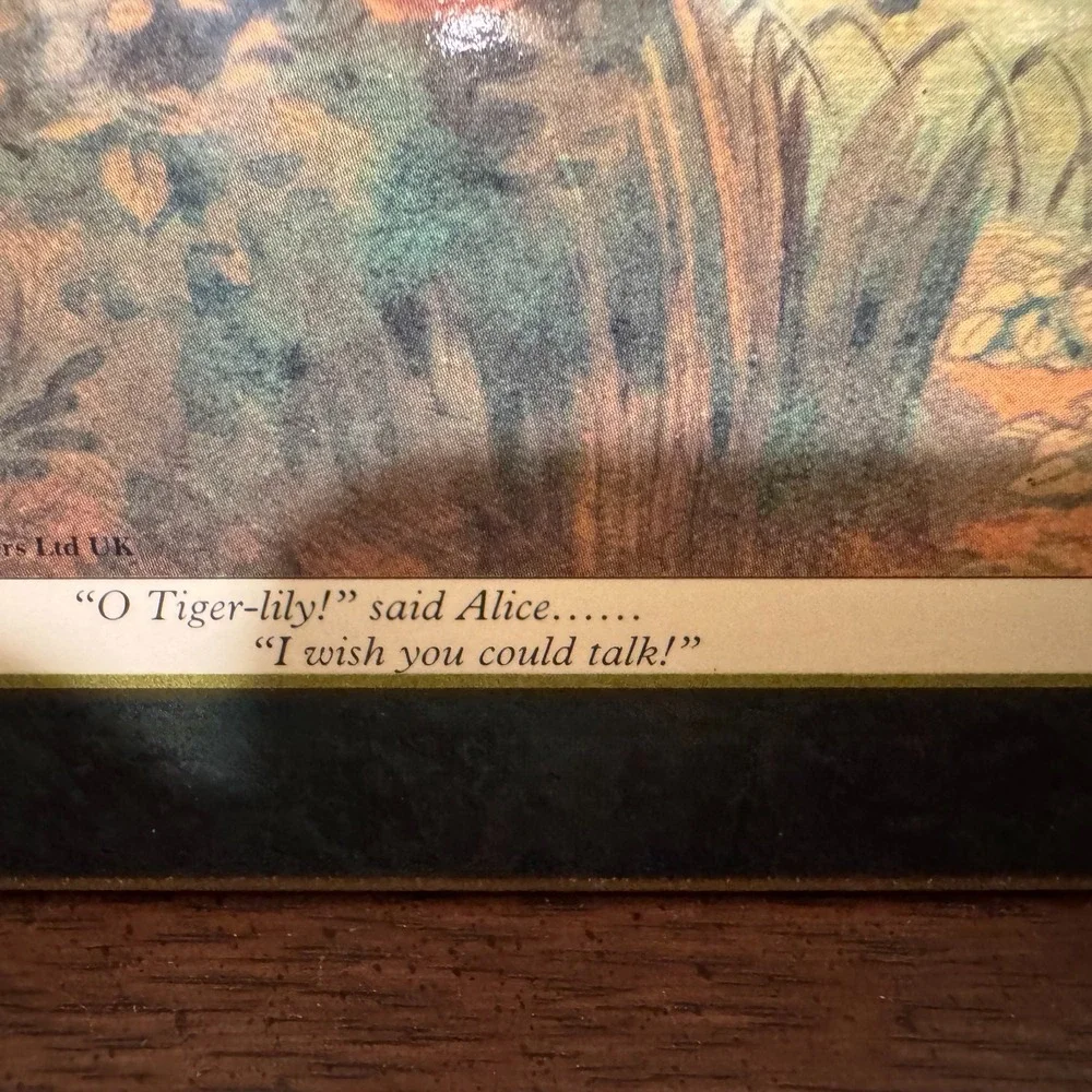 Vintage Alice in Wonderland Placement Set 3 Cloverleaf MacMillan 1993  8.5x7.5
